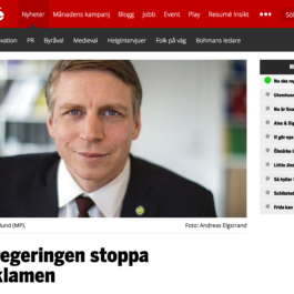 Resume- Nu ska regeringen stoppa smygreklamen